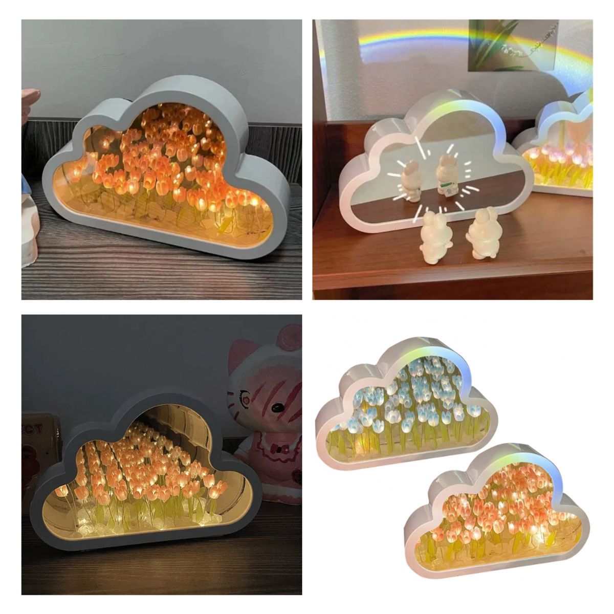 GENERICO - Lámpara Decorativa Espejo Tulipanes Infinitos