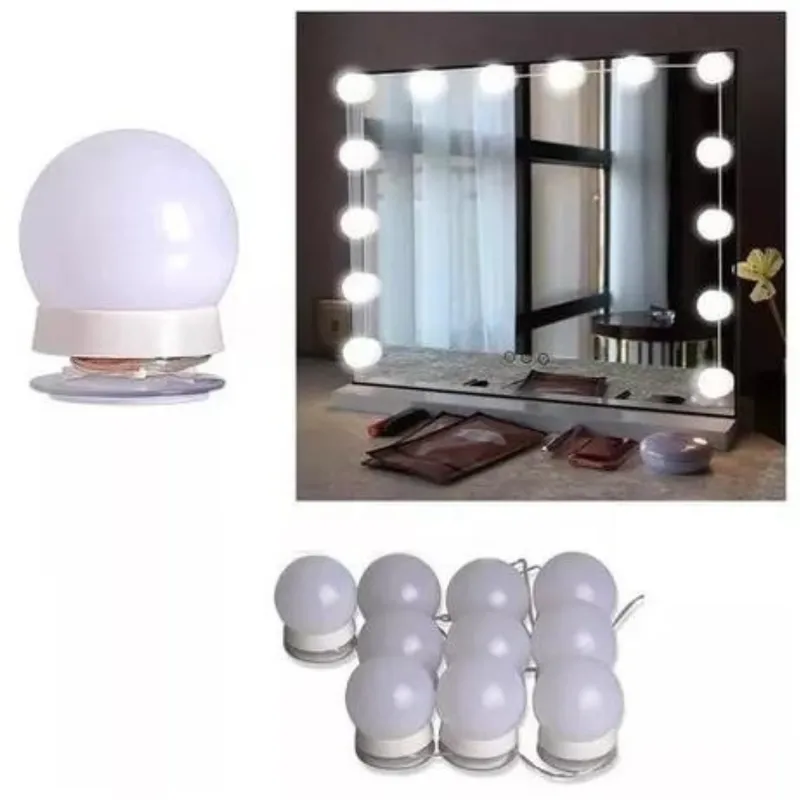 OEM - Luces LED para Espejo de Tocador Maquillaje con 10 Focos