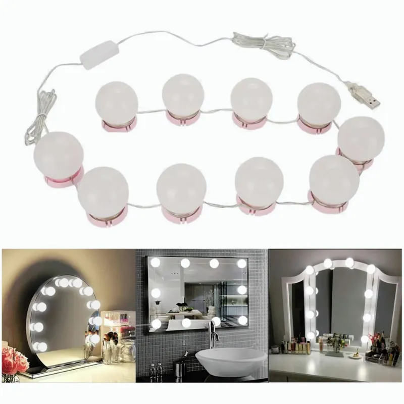 OEM - Luces LED para Espejo de Tocador Maquillaje con 10 Focos