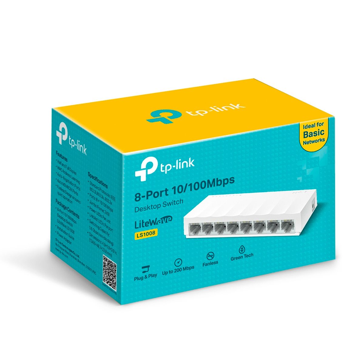 TP LINK - SWITCH TP-LINK LS1008 8PTS 10100 LITEWAVE PLASTICO