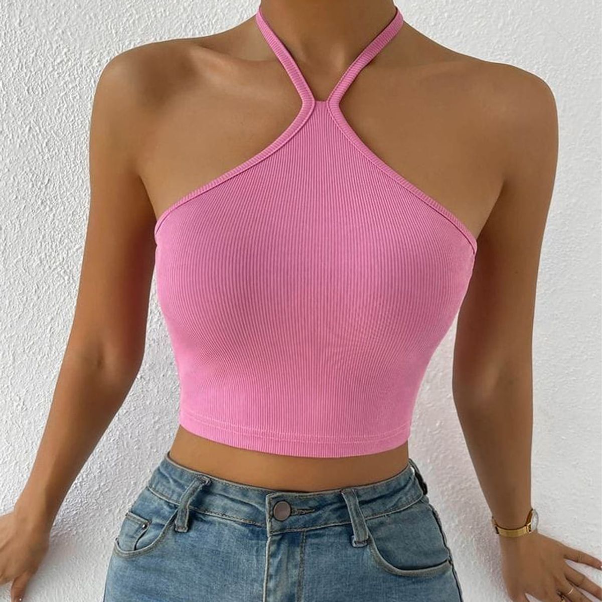 GENERICO - Top Basico Mujer Rip Abigail Catz Rosa