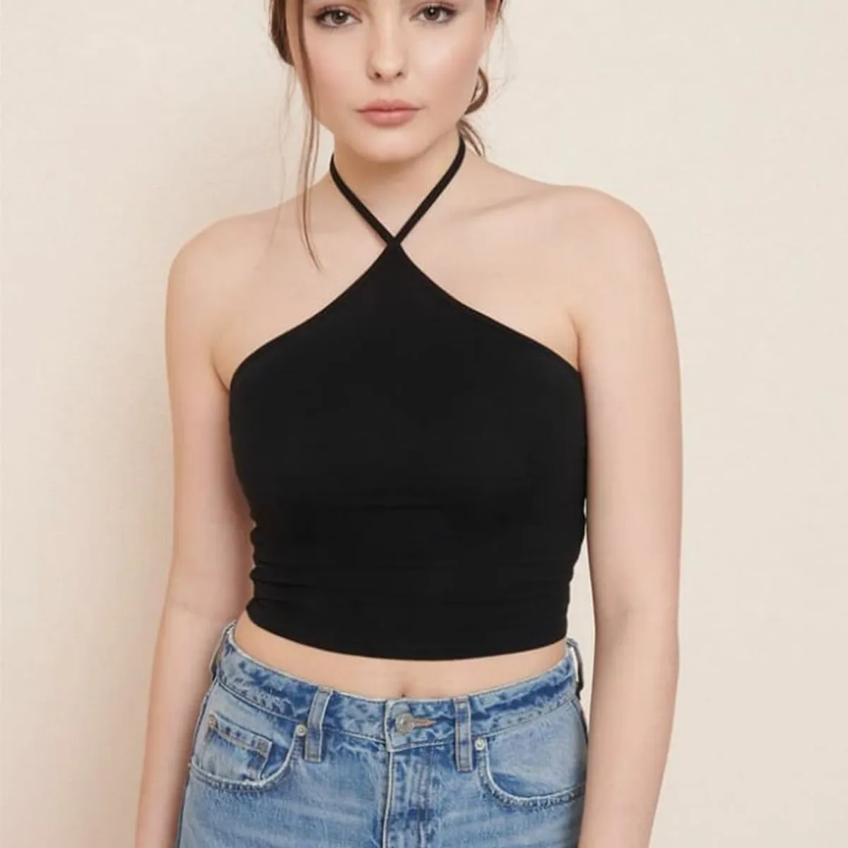 GENERICO - Top Basico Mujer Rip Abigail Catz Negro