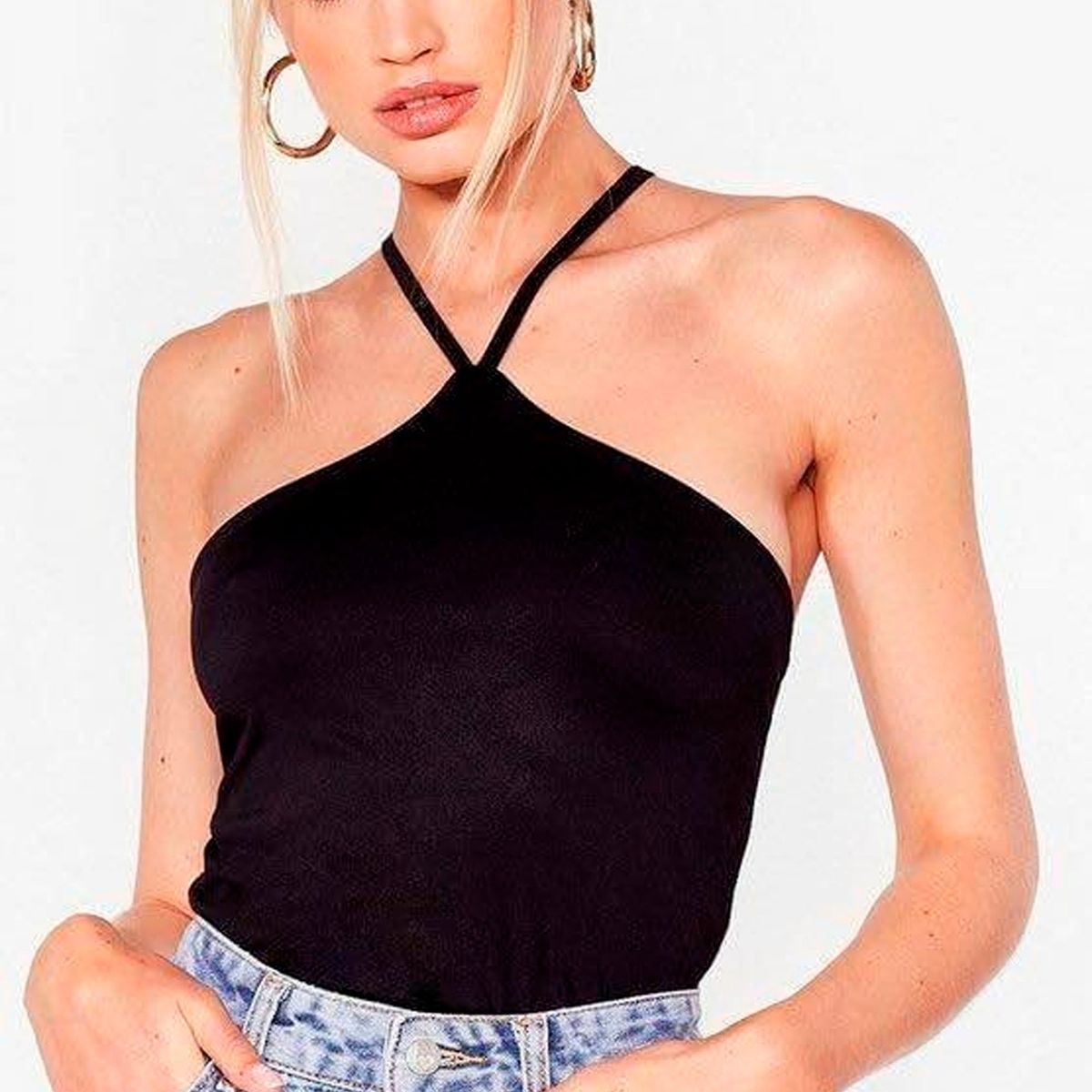 GENERICO - Top Basico Mujer Rip Abigail Catz Negro