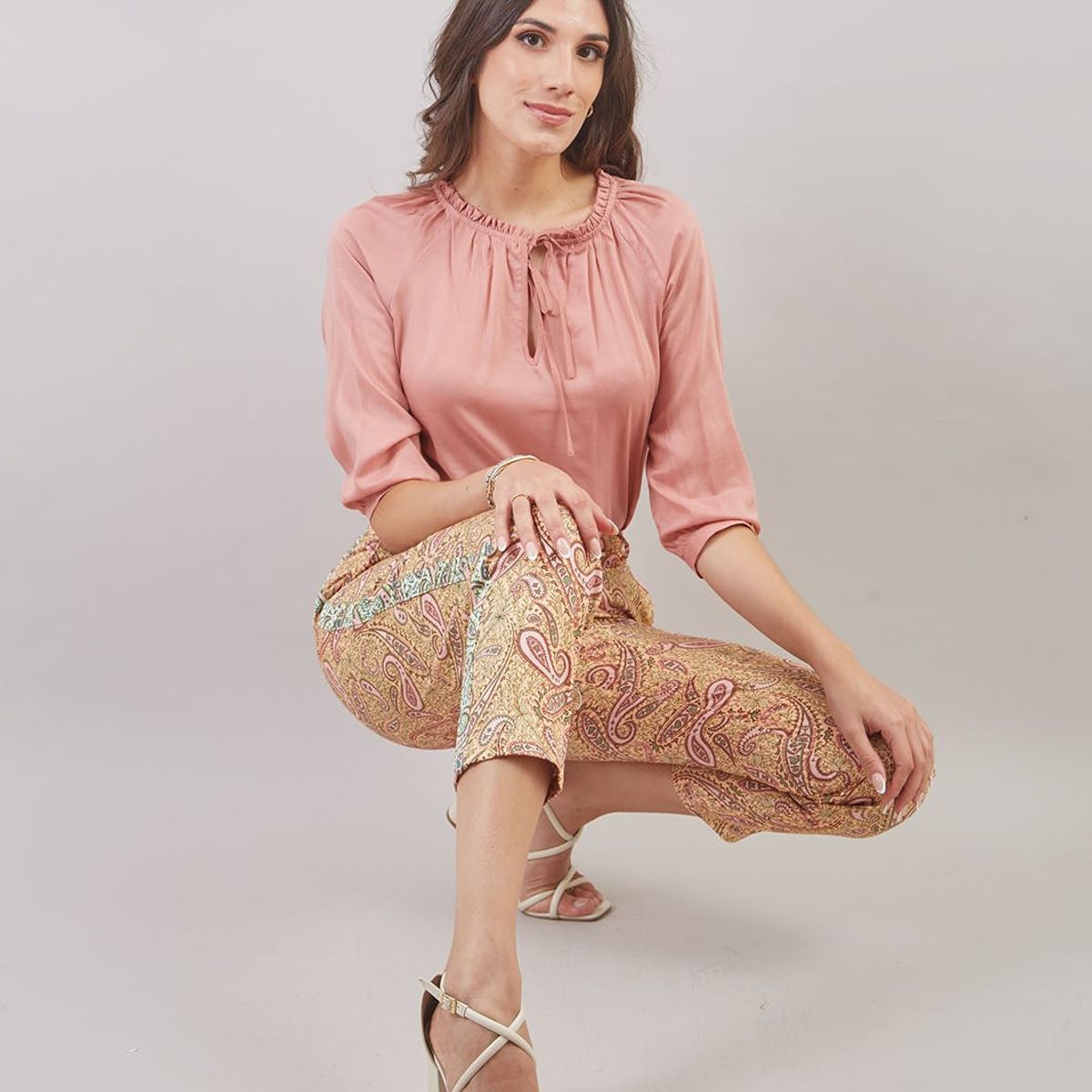 MICHELLE BELAU - BLUSA MANGA 34 BL91309CMR TPRS S