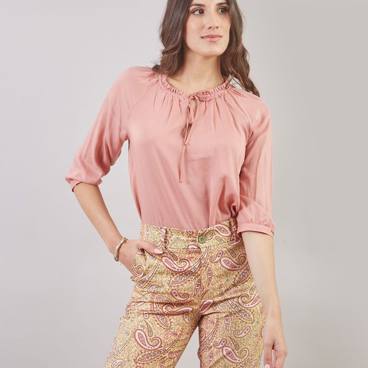 MICHELLE BELAU - BLUSA MANGA 34 BL91309CMR TPRS S