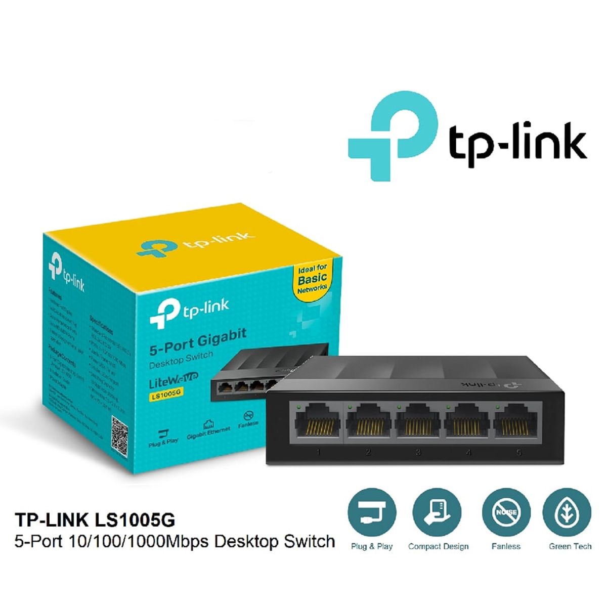 TP LINK - Switch De 5 Puertos Tp-link 10/100/1000mbps cat 5 6 rj45 lan gigabit