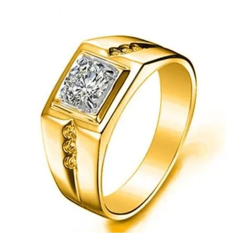 GENERICO - Anillo Elegant Gentleman Zircón Hombre Aro Accesorios Joya Genieka