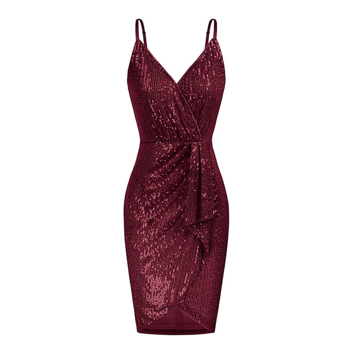 GENERICO - Minivestido de fiesta con lentejuelas de lujo