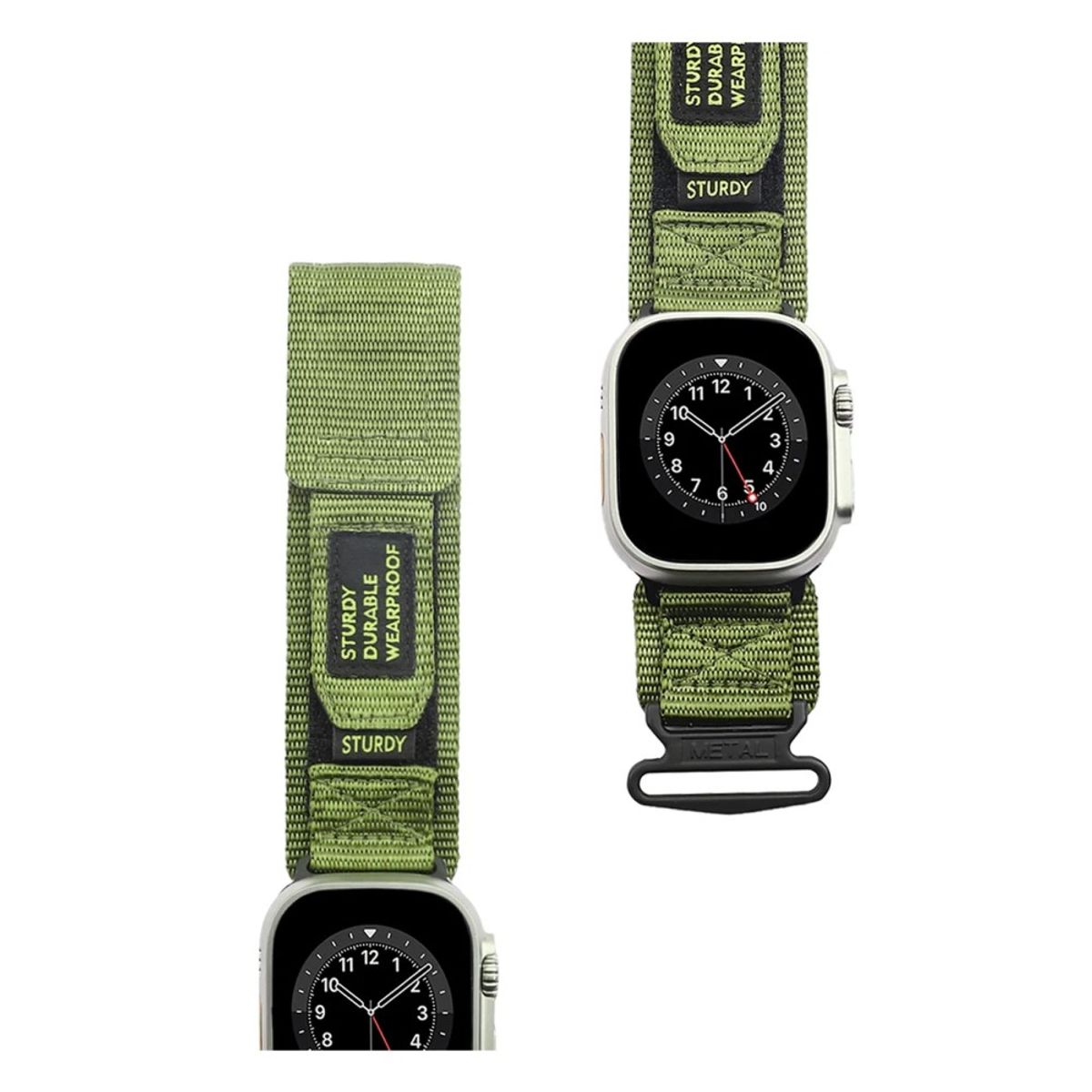 GENERICO - CORREA DE NAILON DEPORTIVA PARA APPLE WATCH 38-40-41MM  VERDE