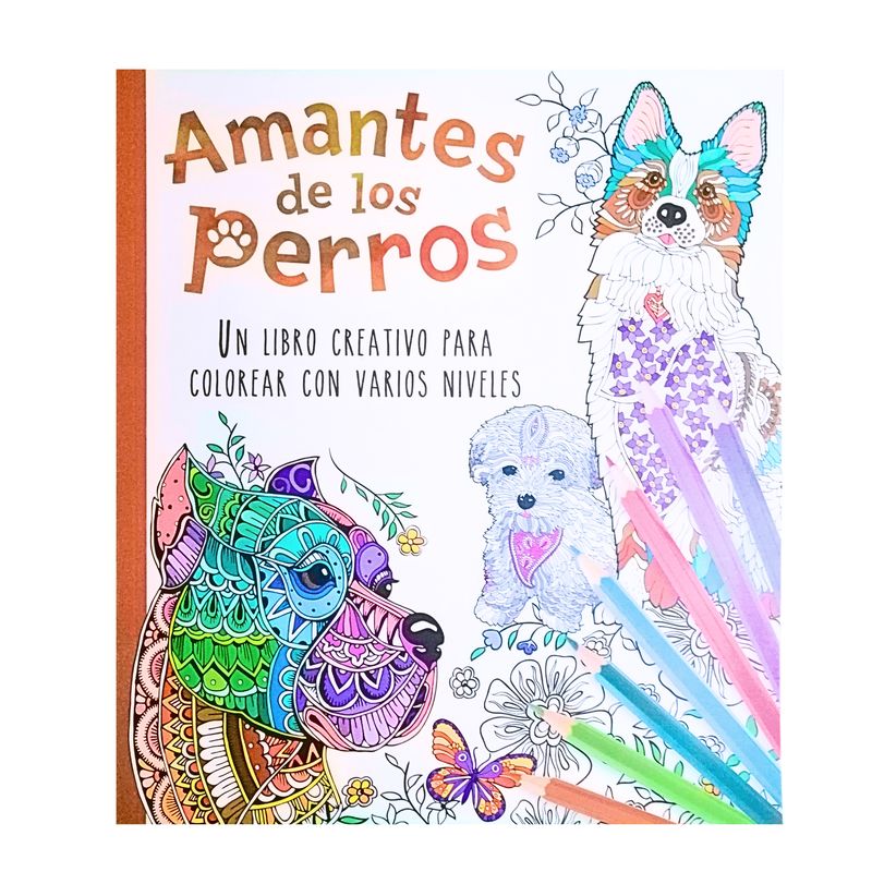 GENERICO - Libro para colorear Amantes de los perros - mandalas para pintar