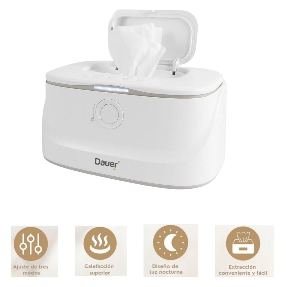 DAUER - Calentador de Pañitos Húmedos de Bebe