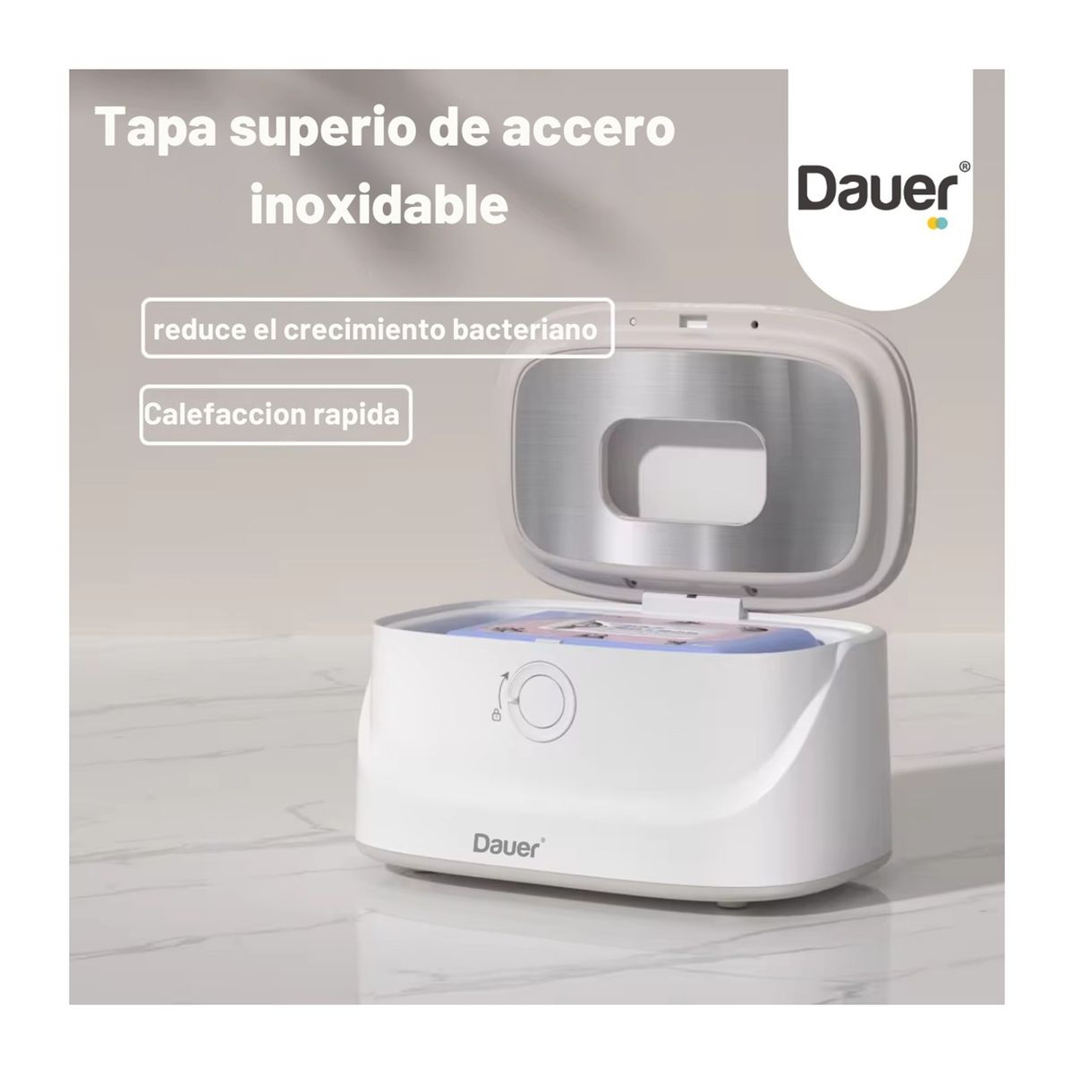 DAUER - Calentador de Pañitos Húmedos de Bebe