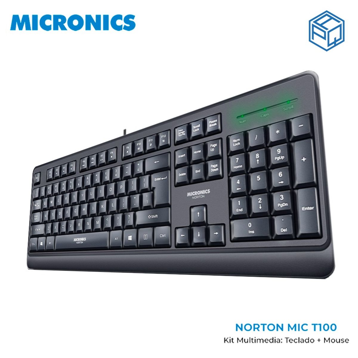 MICRONICS - KIT TECLADO Y MOUSE MICRONICS NORTON - MIC T100