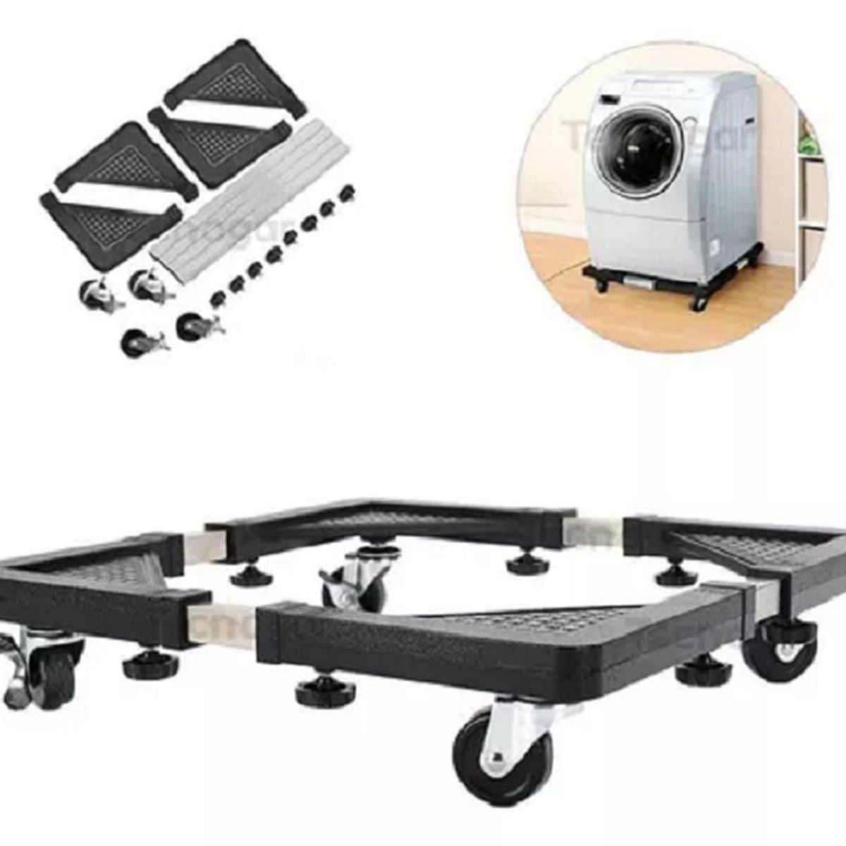 GENERICO - Base Ajustable Multifuncional con Ruedas para Electrodomésticos