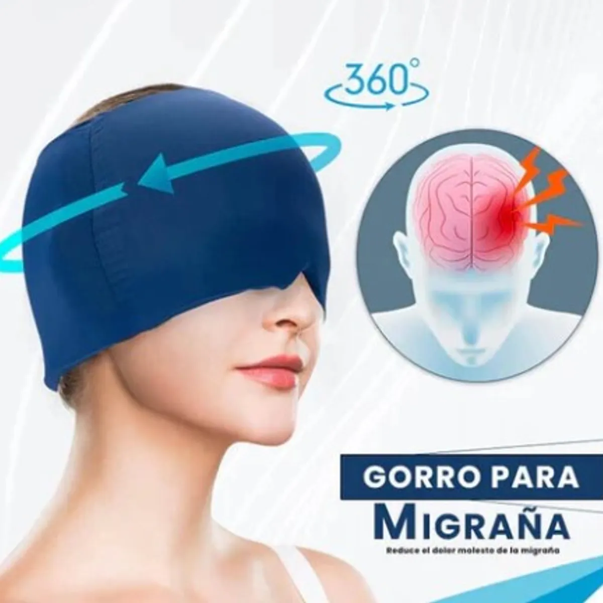 GENERICO - GORRO ANTIESTRES ANTIMIGRAÑA FRIO CALOR - GRIS