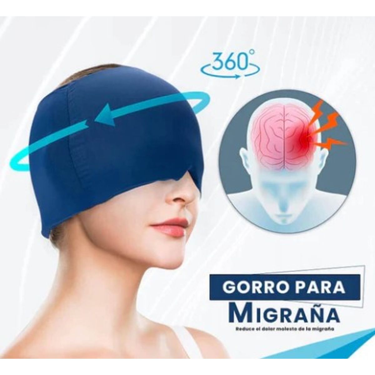 GENERICO - GORRO ANTIESTRES ANTIMIGRAÑA FRIO CALOR - GRIS