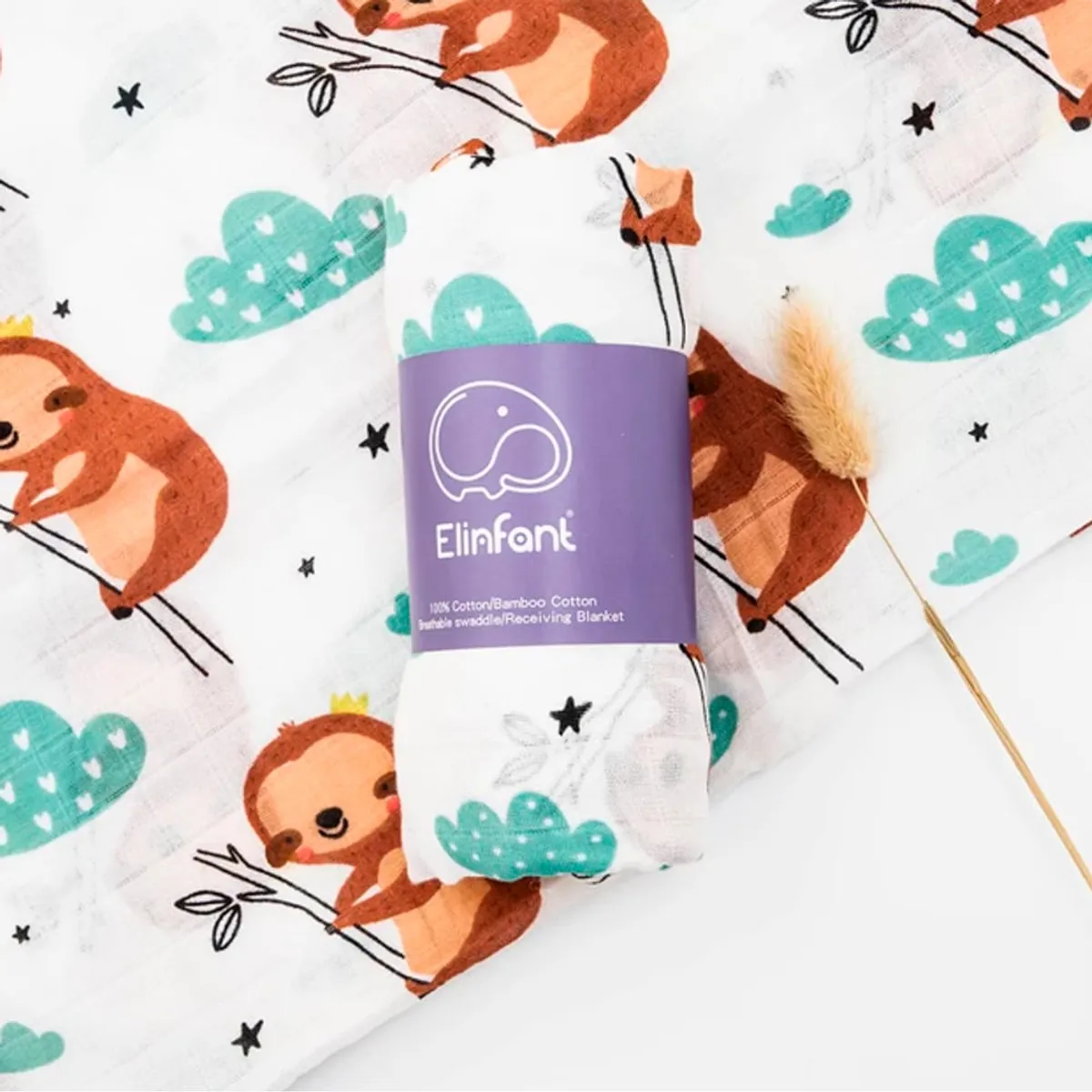 GENERICO - Manta de Muselina Suave para Bebé Bambú y Algodón