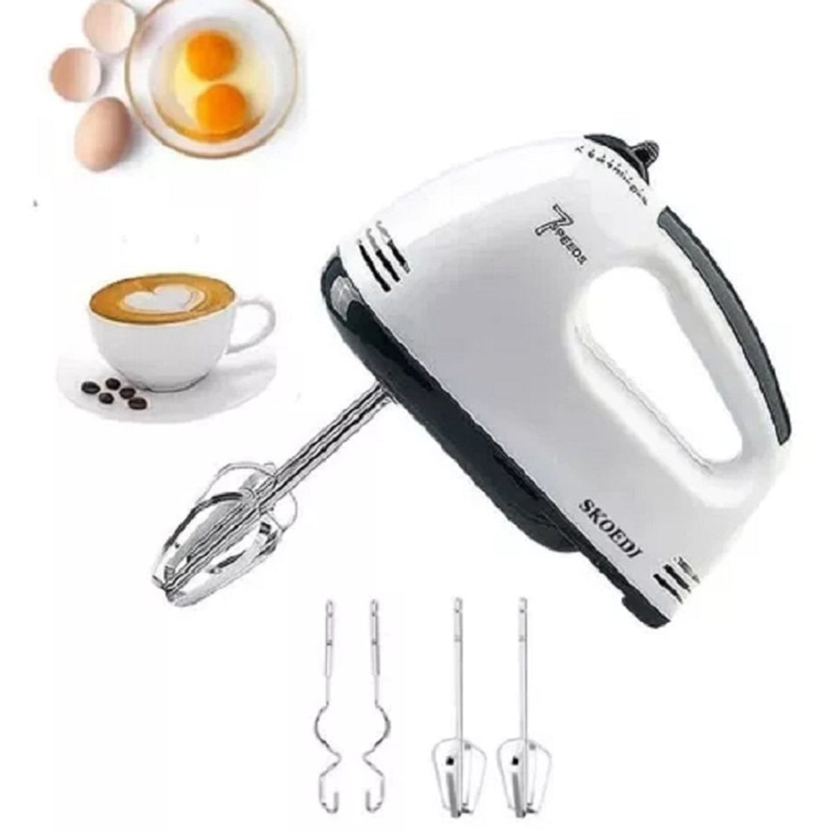 GENERICO - Batidora de Mano Eléctrica, Batidora Eléctrica de 7 Velocidades