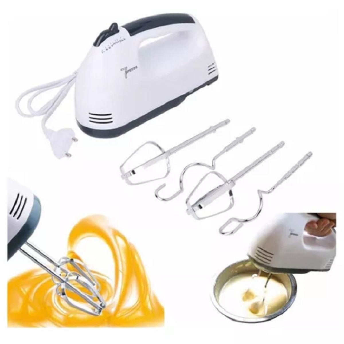 GENERICO - Batidora de Mano Eléctrica, Batidora Eléctrica de 7 Velocidades