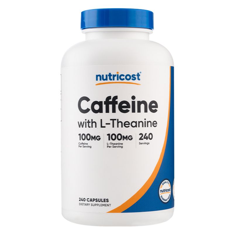 NUTRICOST - Cafeína con L Teanina Nutricost - 240 Cápsulas