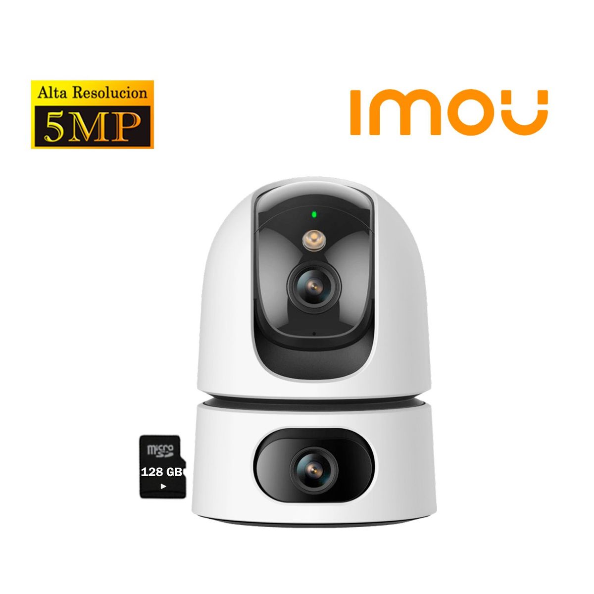 IMOU - Cámara Seguridad IMOU RANGER DUAL 5MP + 5MP 360° Noche Color +SD 128Gb