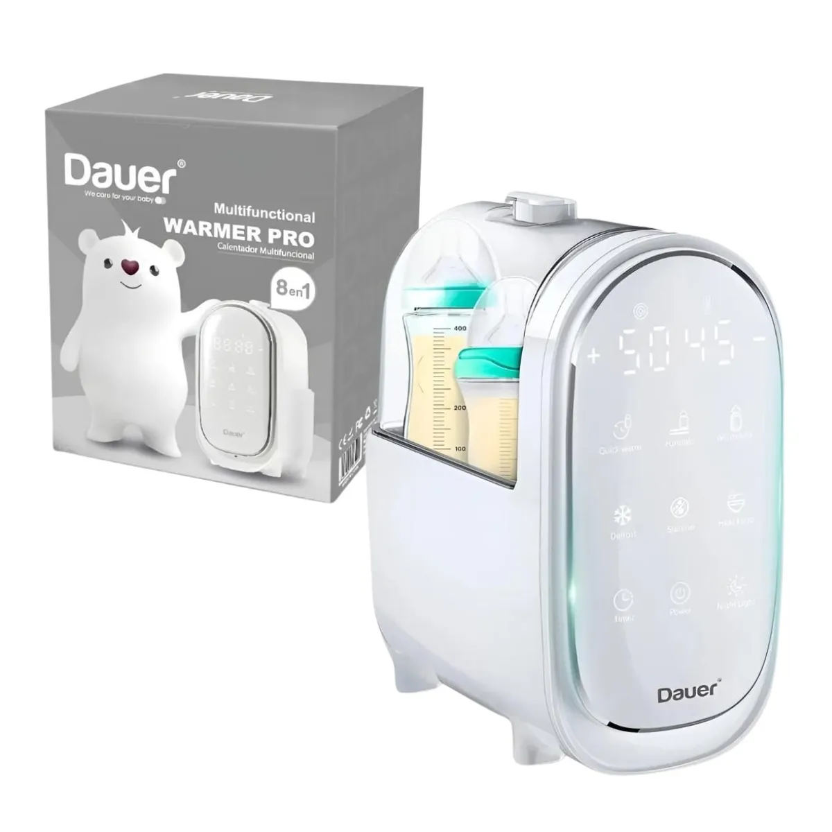 DAUER - Calentador Y Esterilizador Eléctrico De Biberones 8En1