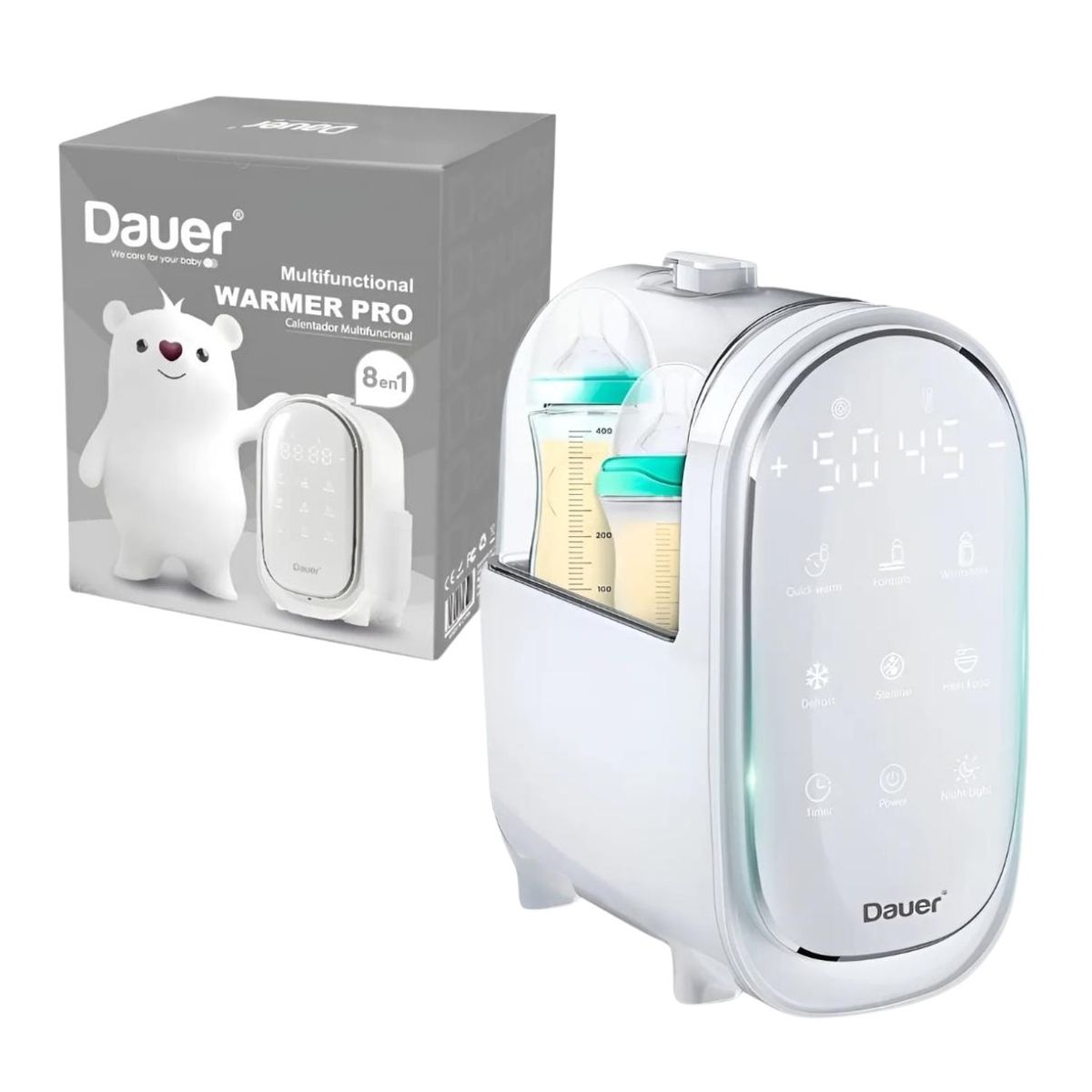 DAUER - Calentador Y Esterilizador Eléctrico De Biberones 8En1