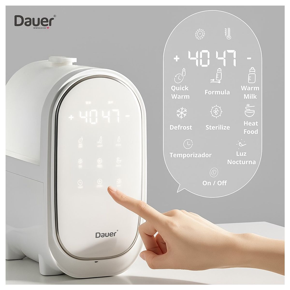 GENERICO - Calentador de Biberones Dauer 8 en 1 Eléctrico