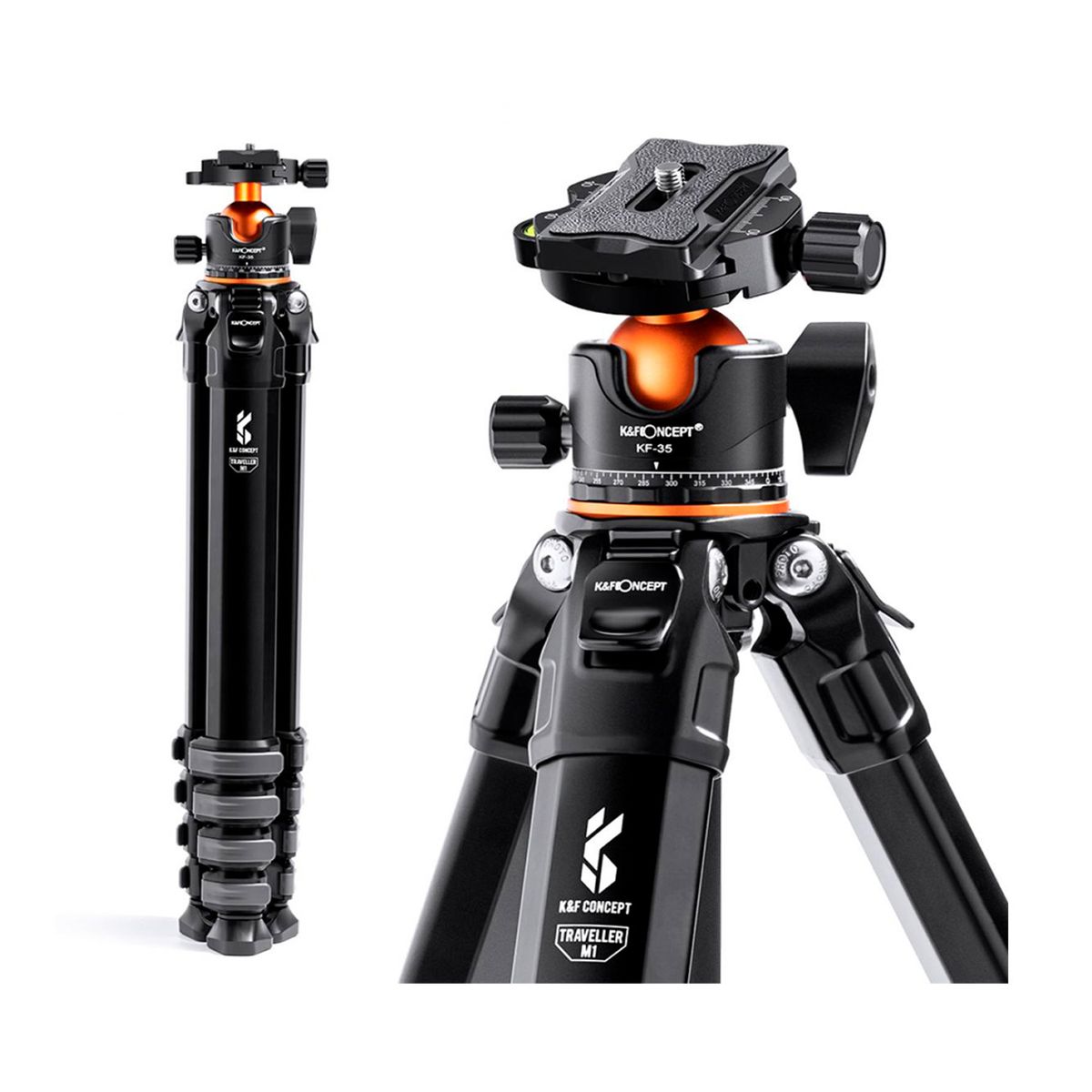 K&F CONCEPT - Trípode K&F Concept Traveller M1 - carga 15kg