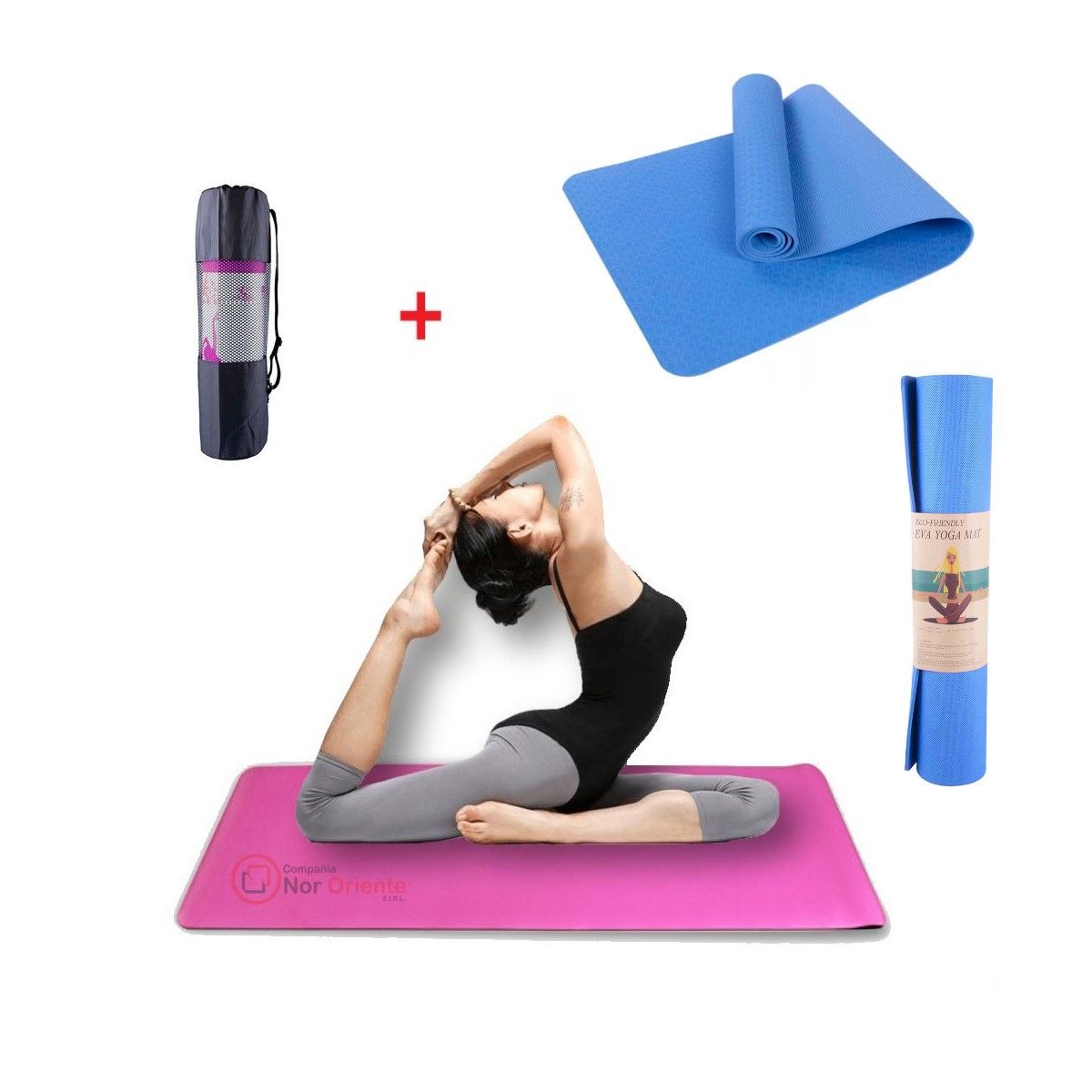 GENERICO - colchoneta Yoga Mat 6mm Reales  + Bolso de Yoga