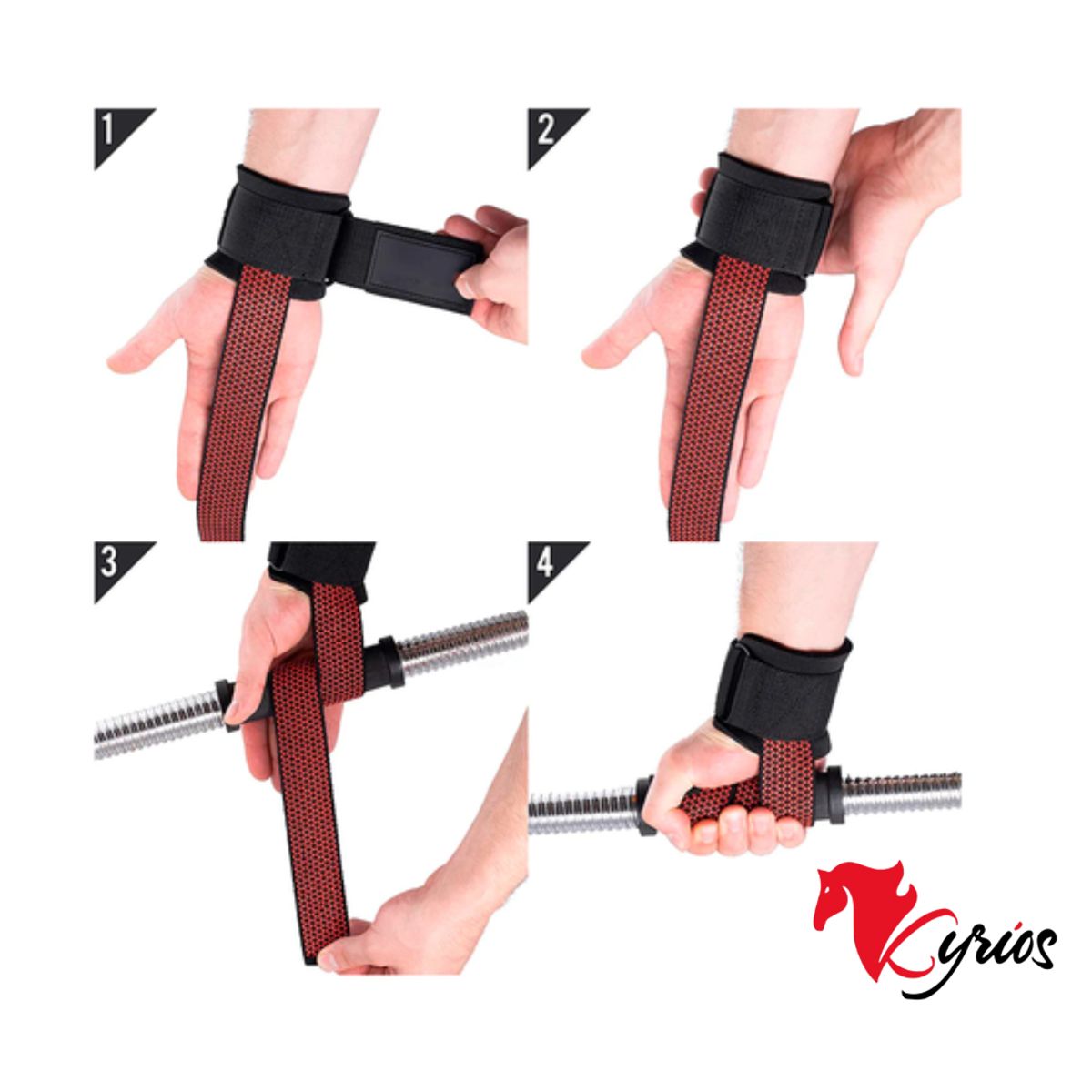 NO LOGO - STRAP CON MUÑEQUERA DE POTENCIA Y SILICONA ANTIDESLIZANTE HOLGUIN