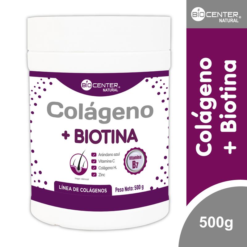 BIOCENTER NATURAL - Colágeno + Biotina x 500 g - Biocenter Natural