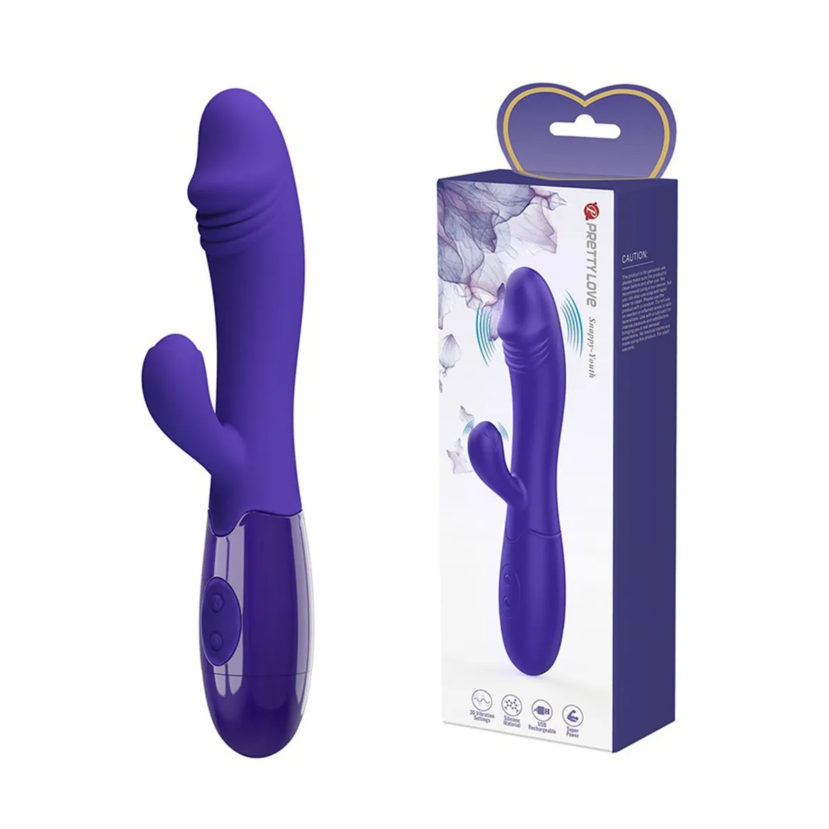 PRETTY LOVE - Vibrador Usb Estimulador De Punto G Y Clitoris Pretty Love