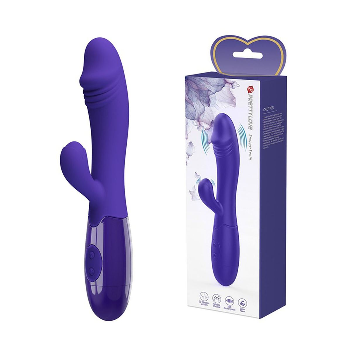 PRETTY LOVE - Vibrador Usb Estimulador De Punto G Y Clitoris Pretty Love