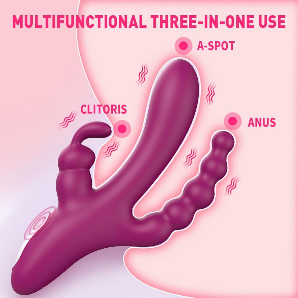 GENERICO - Vibrador 3 en 1 Usb Recargable