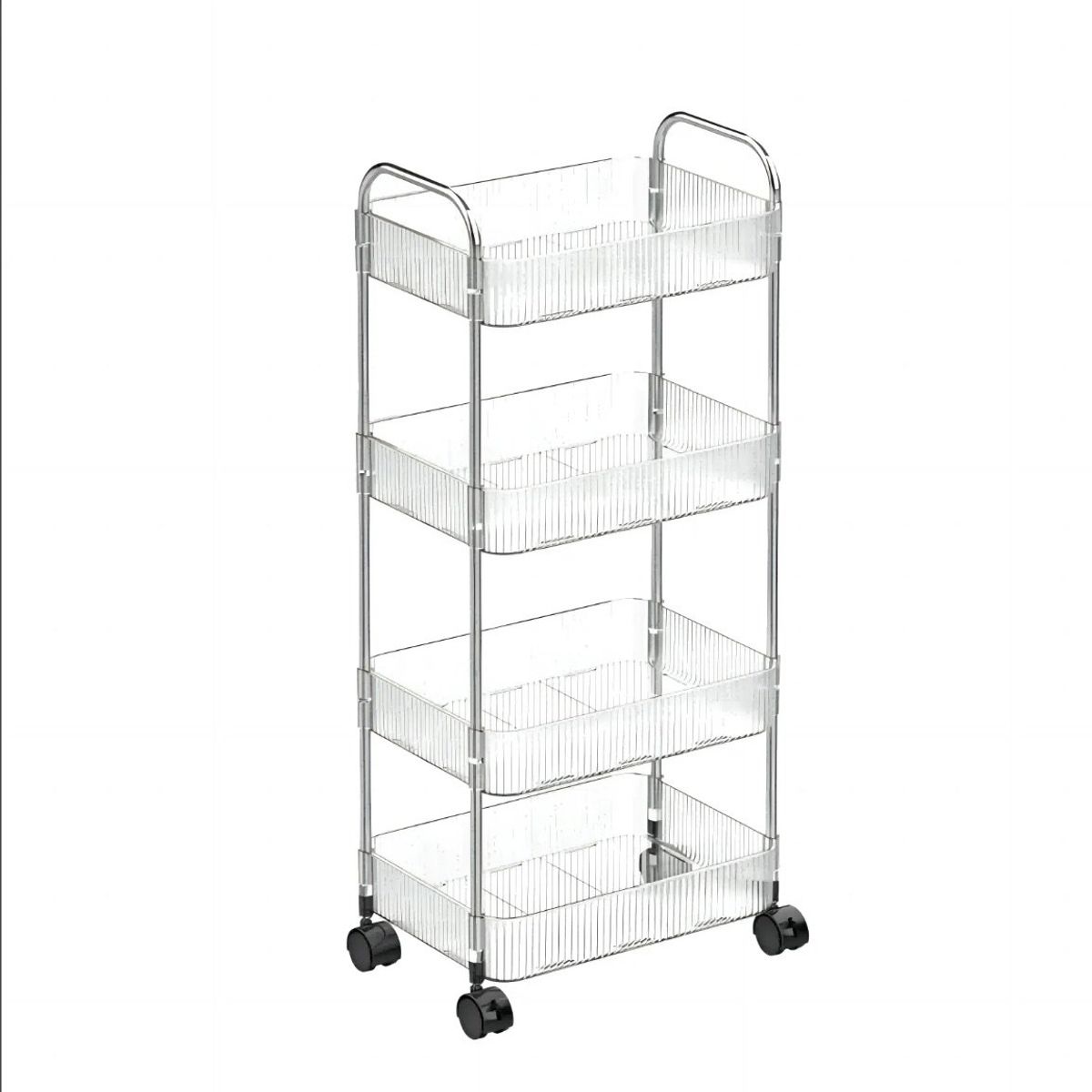 GENERICO - Carrito Organizador Acrílico 4 niveles transparente