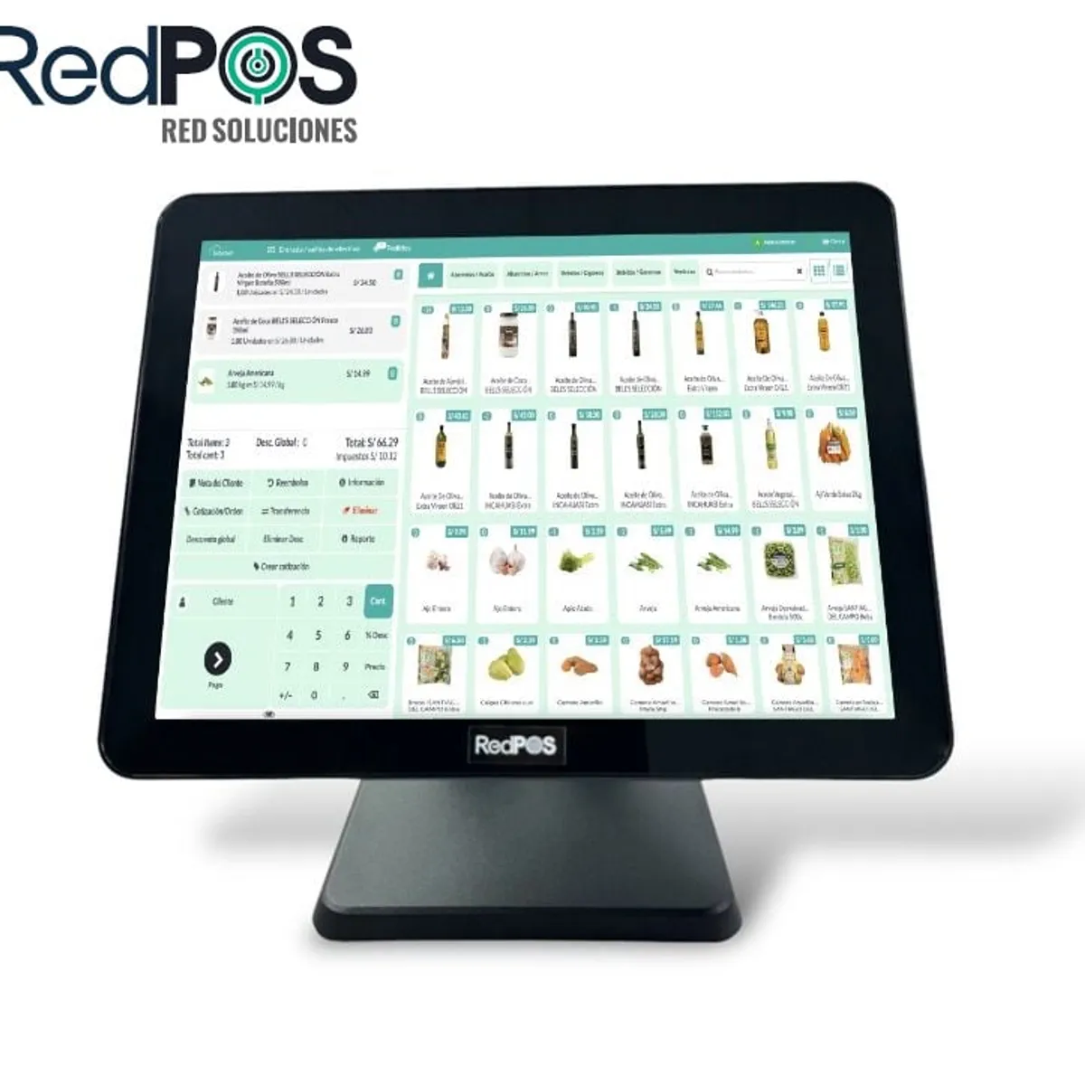 REDPOS - ALL IN ONE REDPOS RED-P1519 INTEL CORE i5 8GB RAM SSD 256GB PANTALLA TOUCH 15