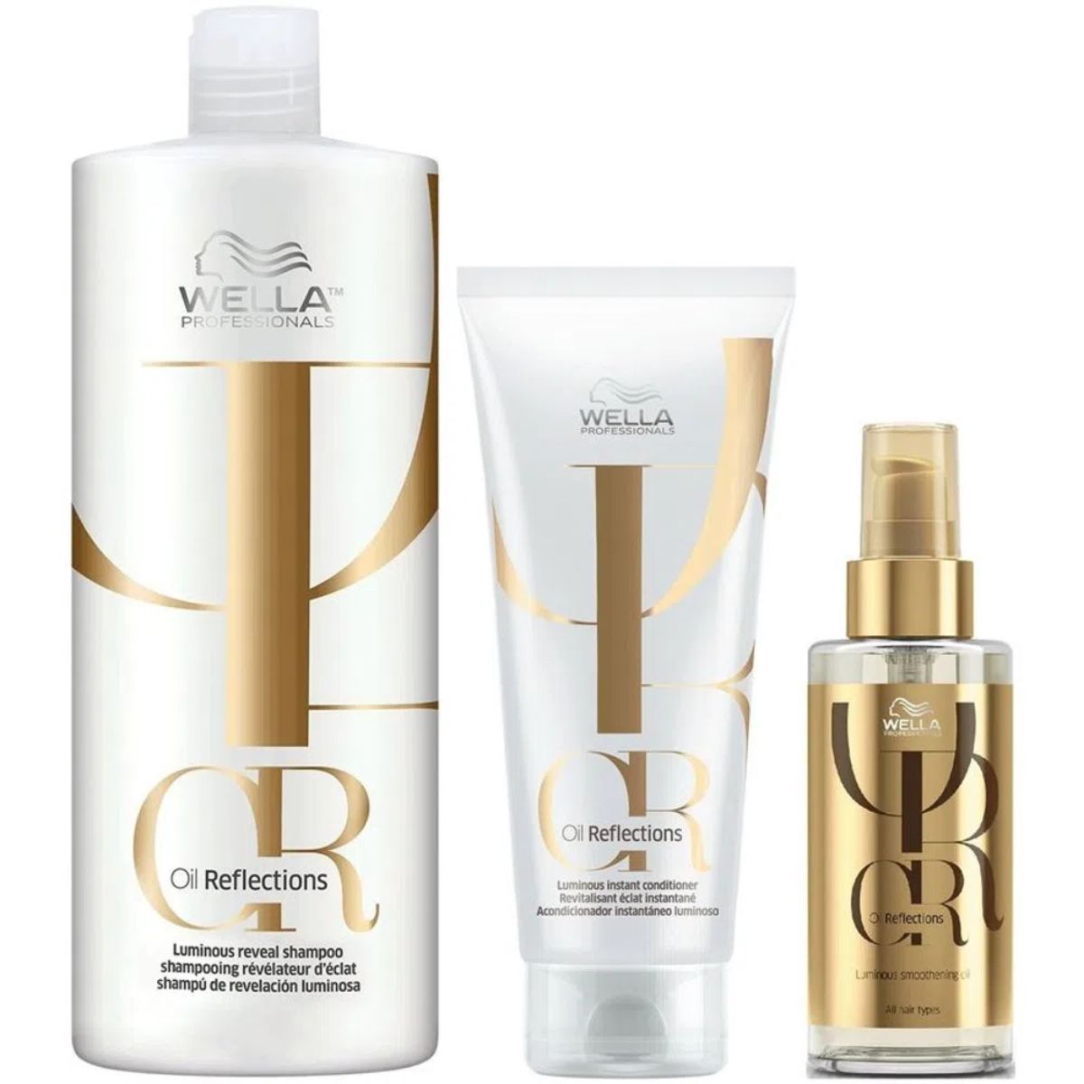 WELLA - WELLA OIL REFLECTIONS – Trío Shampoo 1L + Acond 200 ml + Oil 100ml