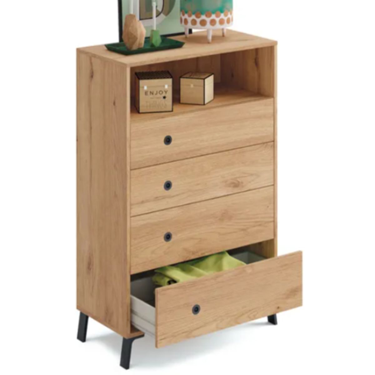 NACION MUEBLES - VELADOR  ROSE COLOR MADERA