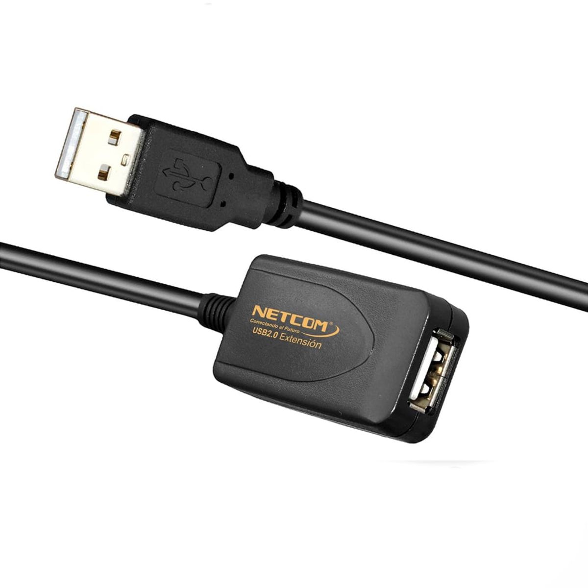 NETCOM - Cable Extensión USB 2.0 Activo Netcom Macho a Hembra 10 Metros