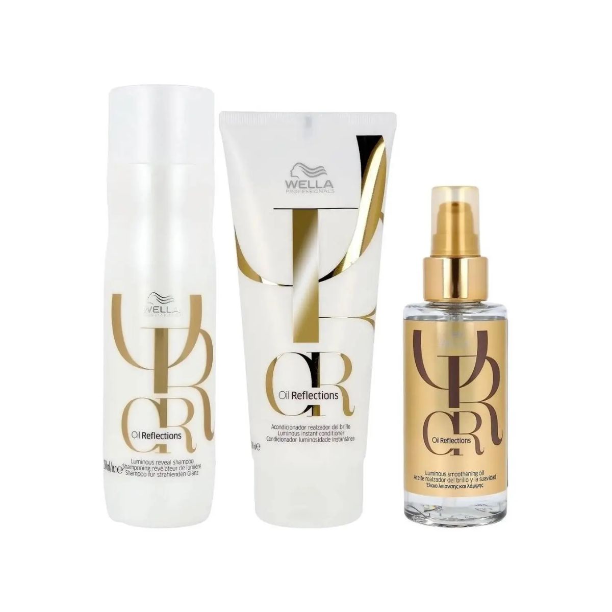WELLA - WELLA OIL REFLECTIONSTríoc 250ml Shampoo + Acond+ Luminous Oil 100ml