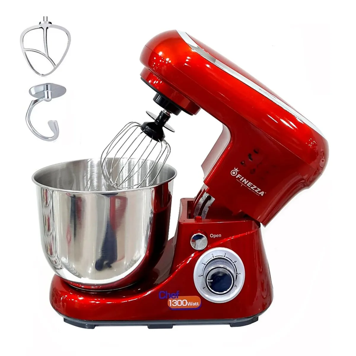 FINEZZA - Batidora Orbital 1300W FZ-6822B 6 Velocidades - Rojo