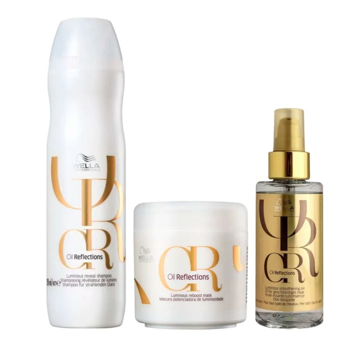 WELLA - WELLA OIL REFLECTIONS  Trío Shampoo 250ml + Mask 150ml + Oil 100ml