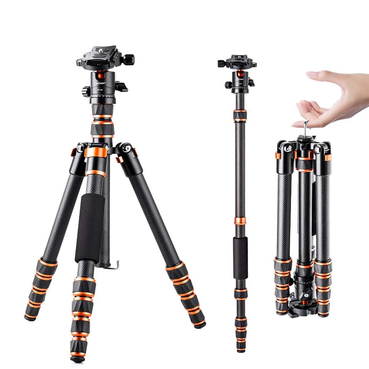 K&F CONCEPT - Trípode Monopie K&F Concept BA225 fibra carbono