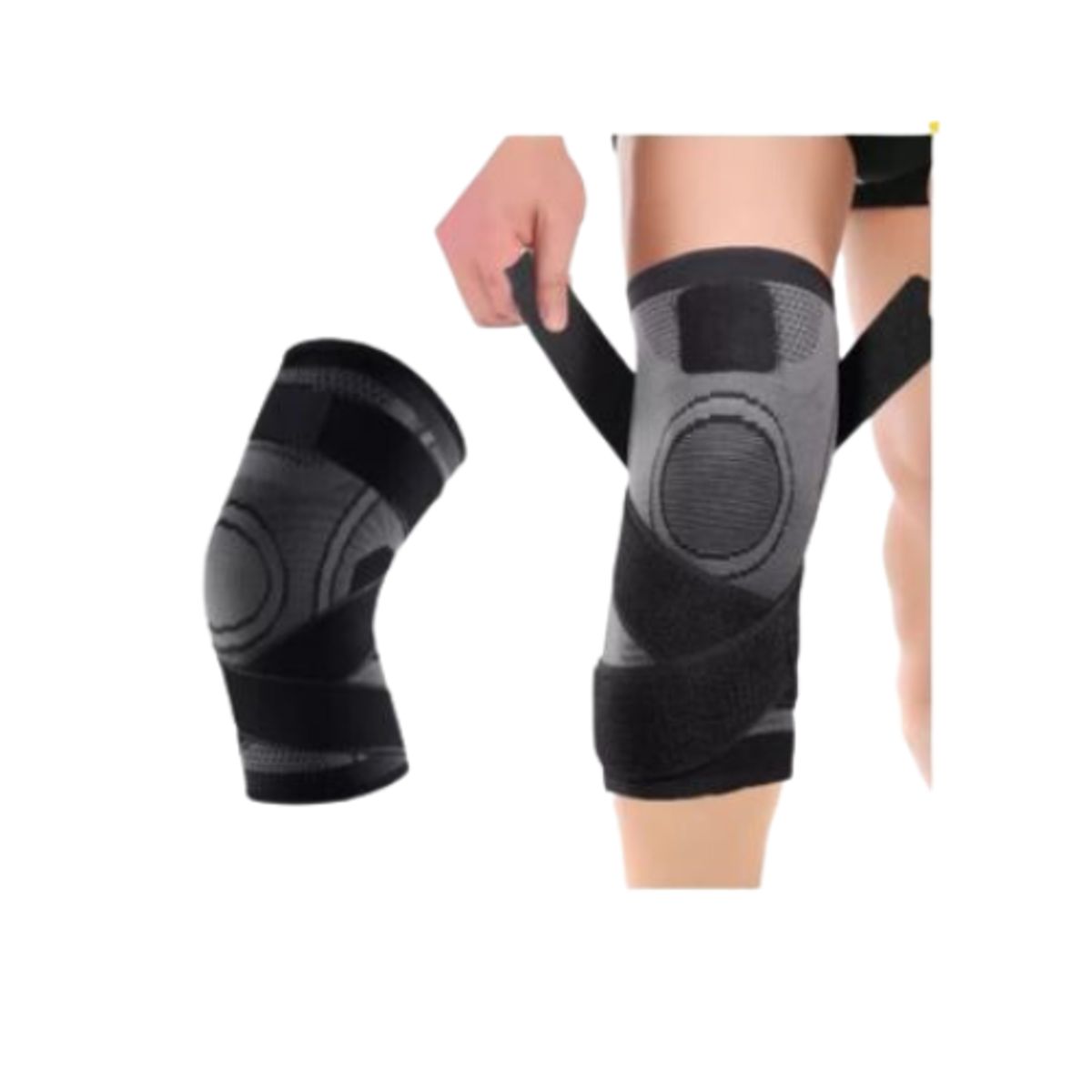 GENERICO - Rodillera Deportiva Ajustable Unisex Flexible Negro