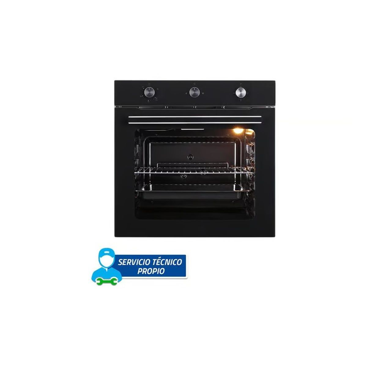 INDURAMA - Horno Empotrable A Gas Negro 75L Indurama HEI-75NGP