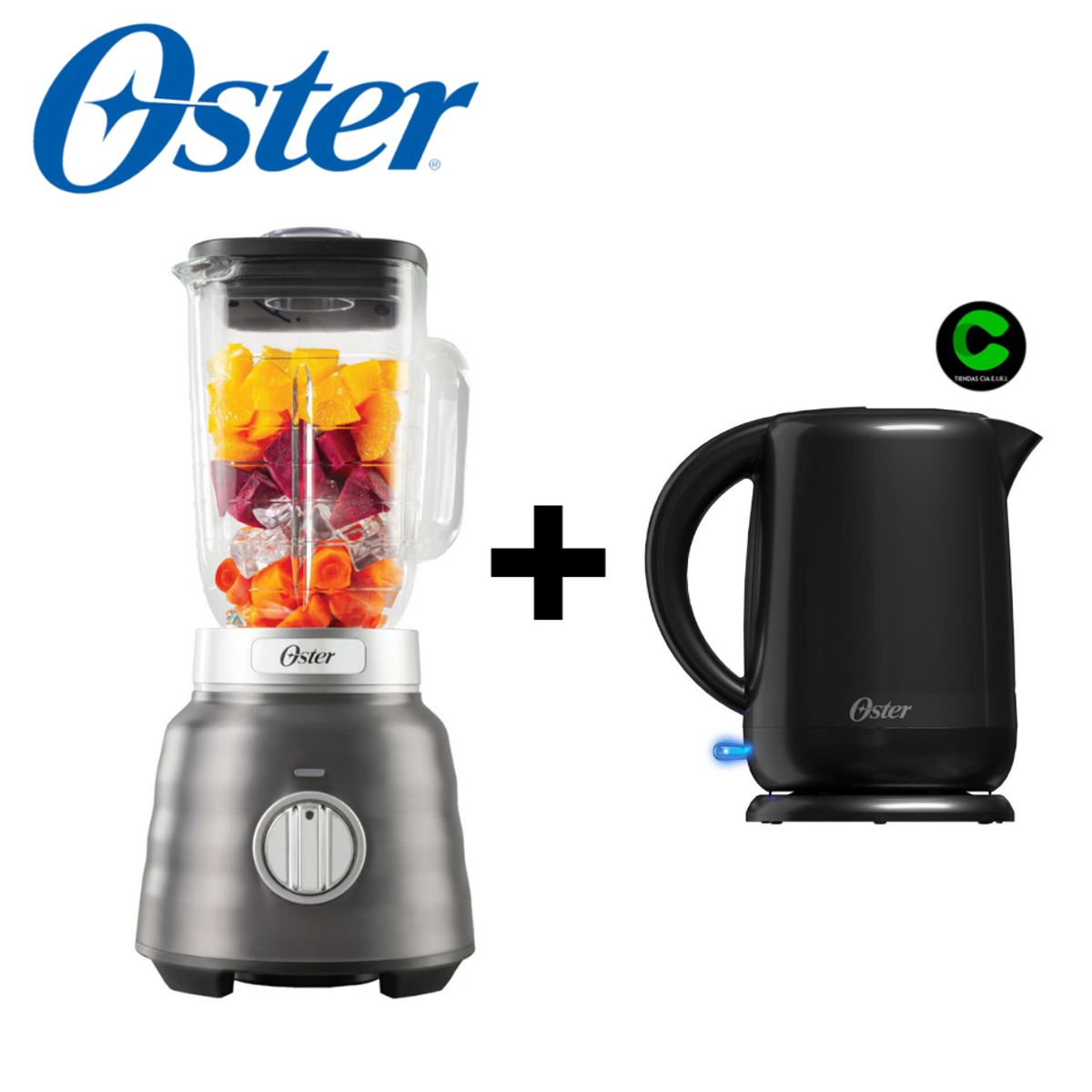 OSTER - COMBO OSTER LICUADORA BLSTPBRGR Y HERVIDOR BVSTKT3101