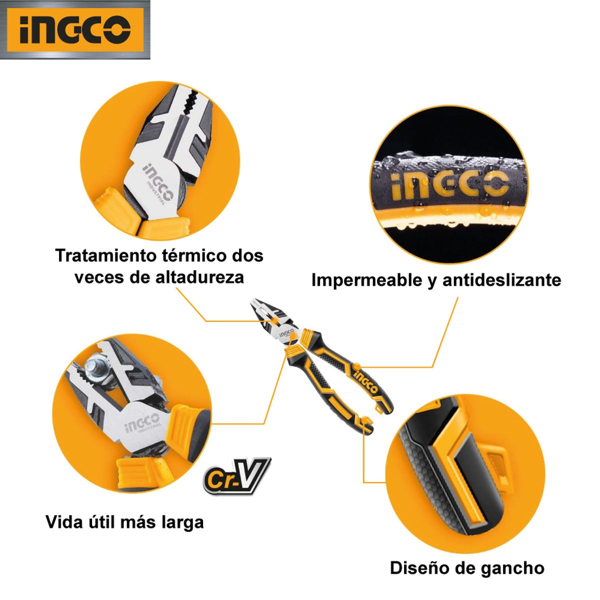 INGCO TOOLS - Set 3 Piezas Alicates CR-V INGCO HKHLPS2831