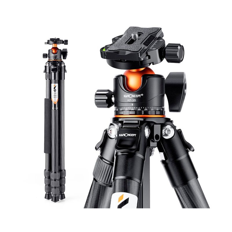 K&F CONCEPT - Trípode de fibra de carbono K&F Concept A254C4