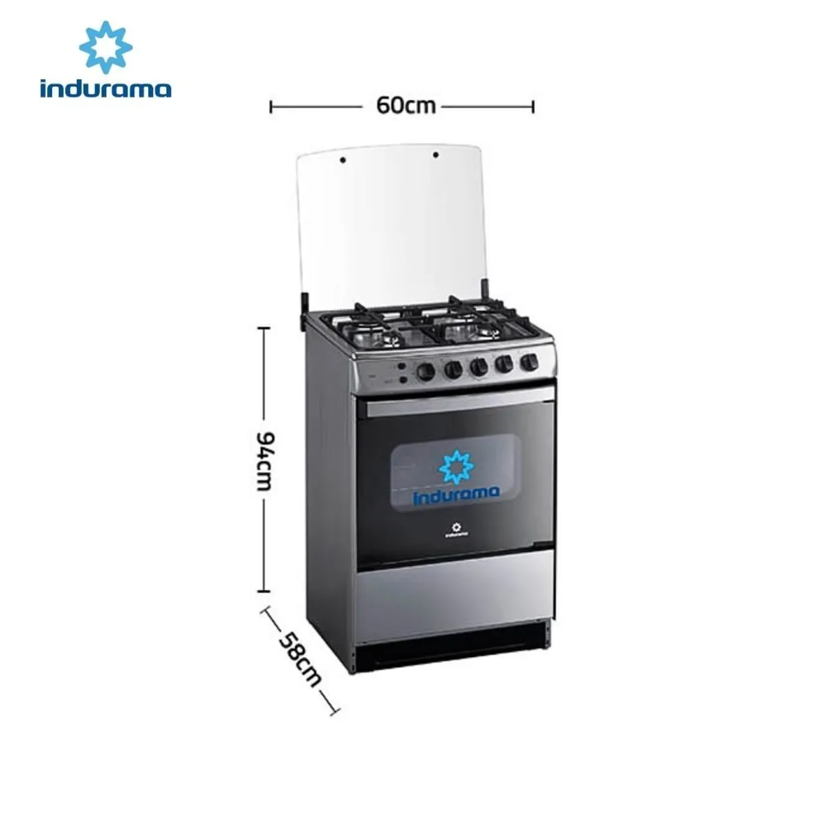 INDURAMA - COCINA A GAS INDURAMA 4 QUEMADORES VIENA SPAZIO PLUS